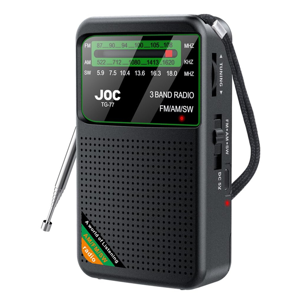 Fm Am Sw Mini Radio Battery Operated Builtin Speaker Typec Rechargeable 3.5Mm Jack Transistor Radio Outdoor Camping 9323874227191