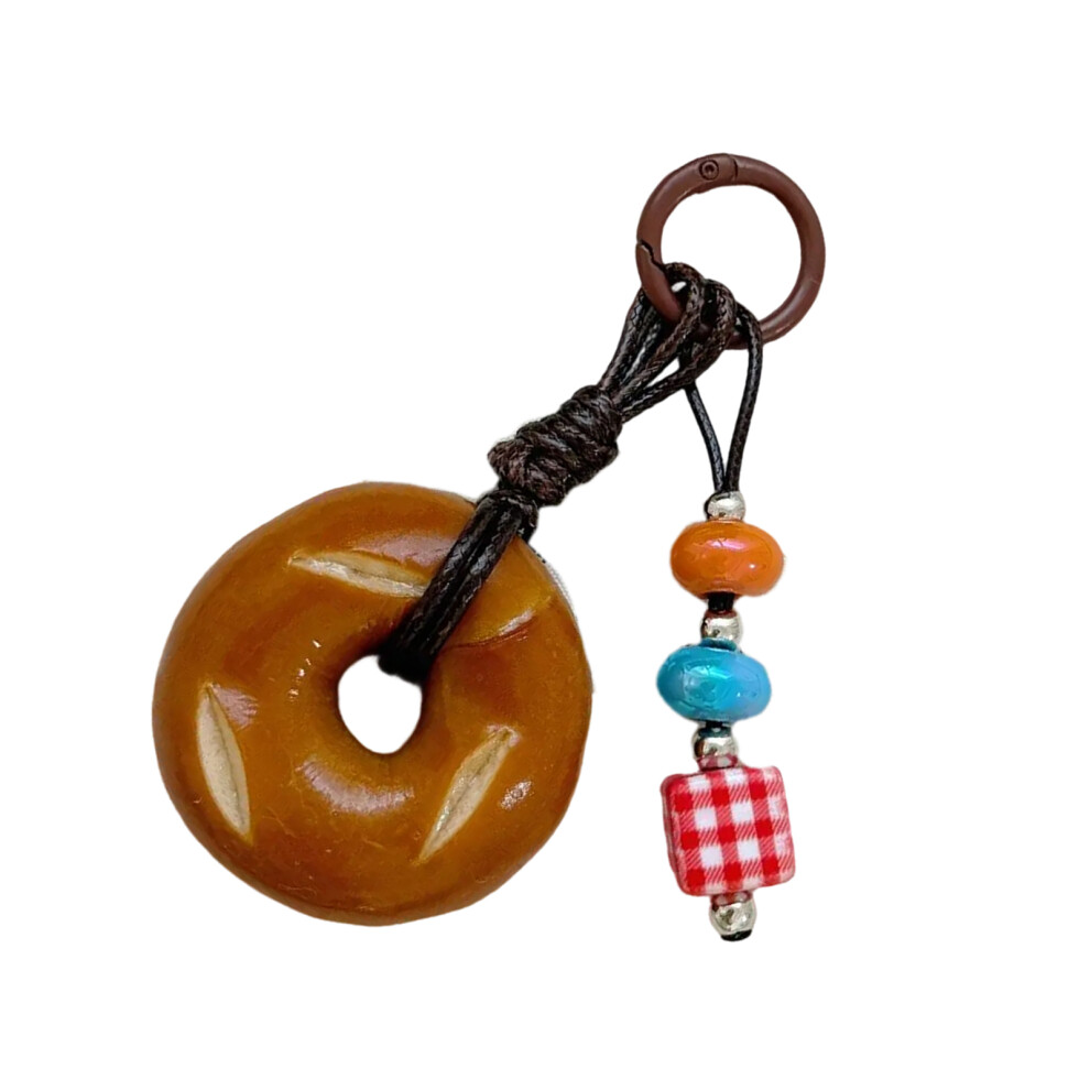 Stylish Bagel Keychain Charm For Lover Of Baking Culture-Bagel 7704000247016
