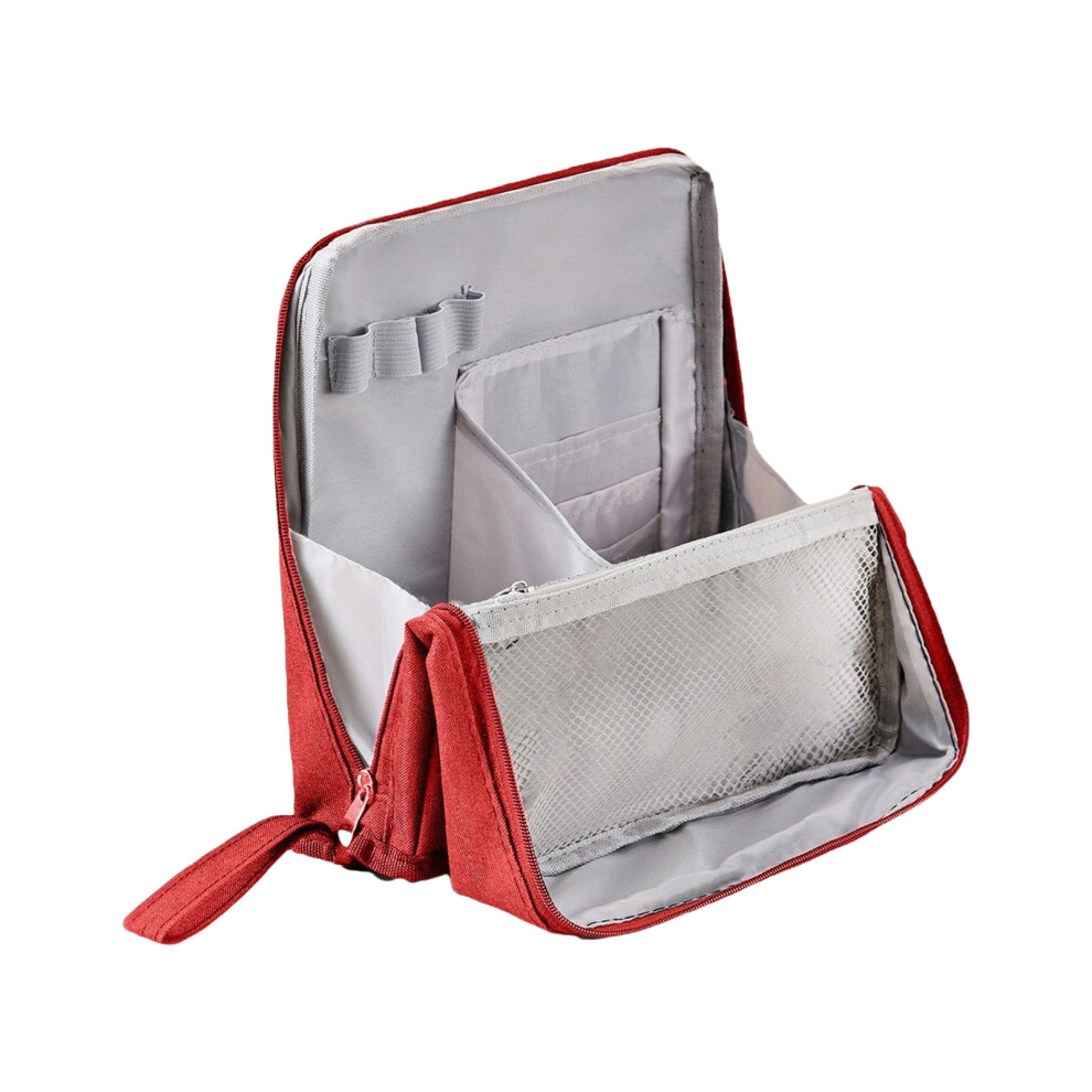 Burgundy Standing Makeup Bag Toiletry Bag Wash Bag Cosmetic Bag
