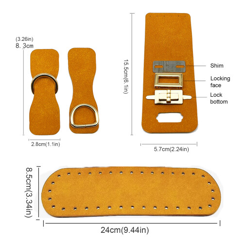 Modern Bag DIY Sewing Kit Quality PU Leather Pre Cut-Green 2