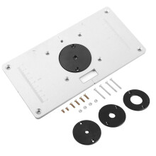 Trimming Machine Router Table Insert Plate Aluminum Alloy Woodworking Tools High Quality Material Centering Hole Sleeve Accurate Drilling And Mounting