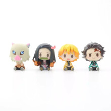Statuetta da collezione di Tanjiro di Demon Slayer in schiuma 3D con magnete, regalo per gli amanti degli anime, statuetta anime in PVC con licenza