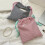 Plaids Toiletry Bag Drawstring Makeup Bag Portable Cosmetic-Red 7