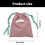 Plaids Toiletry Bag Drawstring Makeup Bag Portable Cosmetic-Red 4