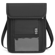 Travel Pouch Neck Wallet Family Passport Holder-Black