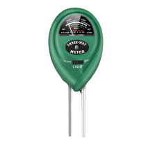 Testador de solo versátil 3 em 1, fácil de usar e sem necessidade de bateria, oferece detecção precisa de umidade, luz e níveis de pH para