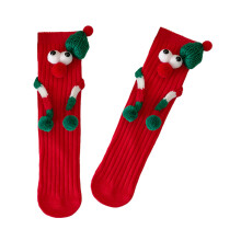 Children Christmas Party Decors Socks Creative-Christmas red