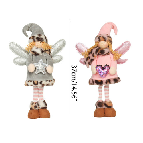Ange de Noël pour poupée avec ailes, elfe pour poupée,-Gris 2