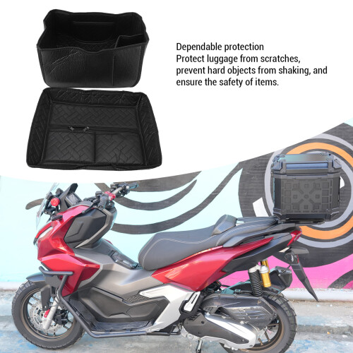 45L Motorcycle Trunk Liner PU Leather Motorcycle Box Inner Protector Black 2