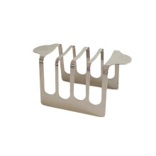 Stainless Steel Toast Rack For Bread And Burgers, Countertop Holder, Stable Base, Air Fryer Compatible Tray, Silver