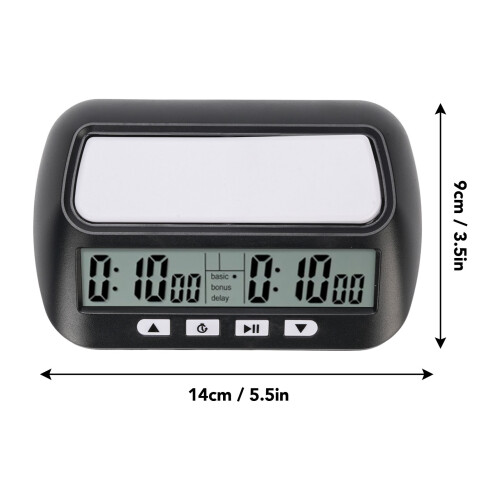 Digitaler Schachuhren-Timer, ABS, 14x9cm, Batteriebetrieben 1