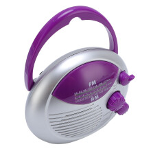 Waterproof Shower Radio AM/FM IPX4 Portable ABS Battery Operated