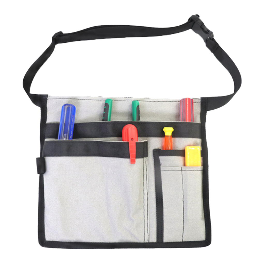 Artist's Apron With Multiple Tool Pockets, Premium Oxford Cloth Wear-Resistant Canvas For Woodworkers, Electricians, Mechanics, Gardener 9060116439027