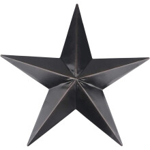 Vintage Wall Decor, Metal Barn Star With Distressed Surface, Corrugated Texture For An Authentic Country Vibe, Suitable For Indoor And Outdoor Locatio