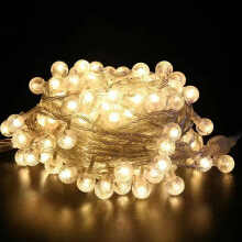 Crystal Globe Fairy Lights, IP67 Waterproof LED String Lights with 8 Modes, 10 LED Warm Yellow Illumination for Indoor Outdoor Holiday Decor, Ideal fo