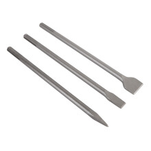 3-Piece Chisel Set, 40CM Point, Flat & Scaling for Concrete