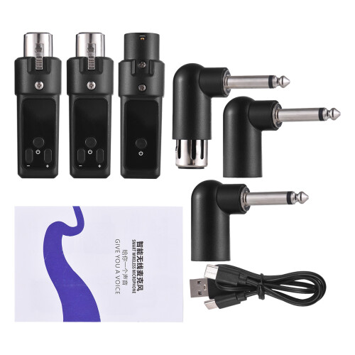 Drahtloses Mikrofon-System 2,4G, XLR, 7-8H, 30m, Schwarz 2
