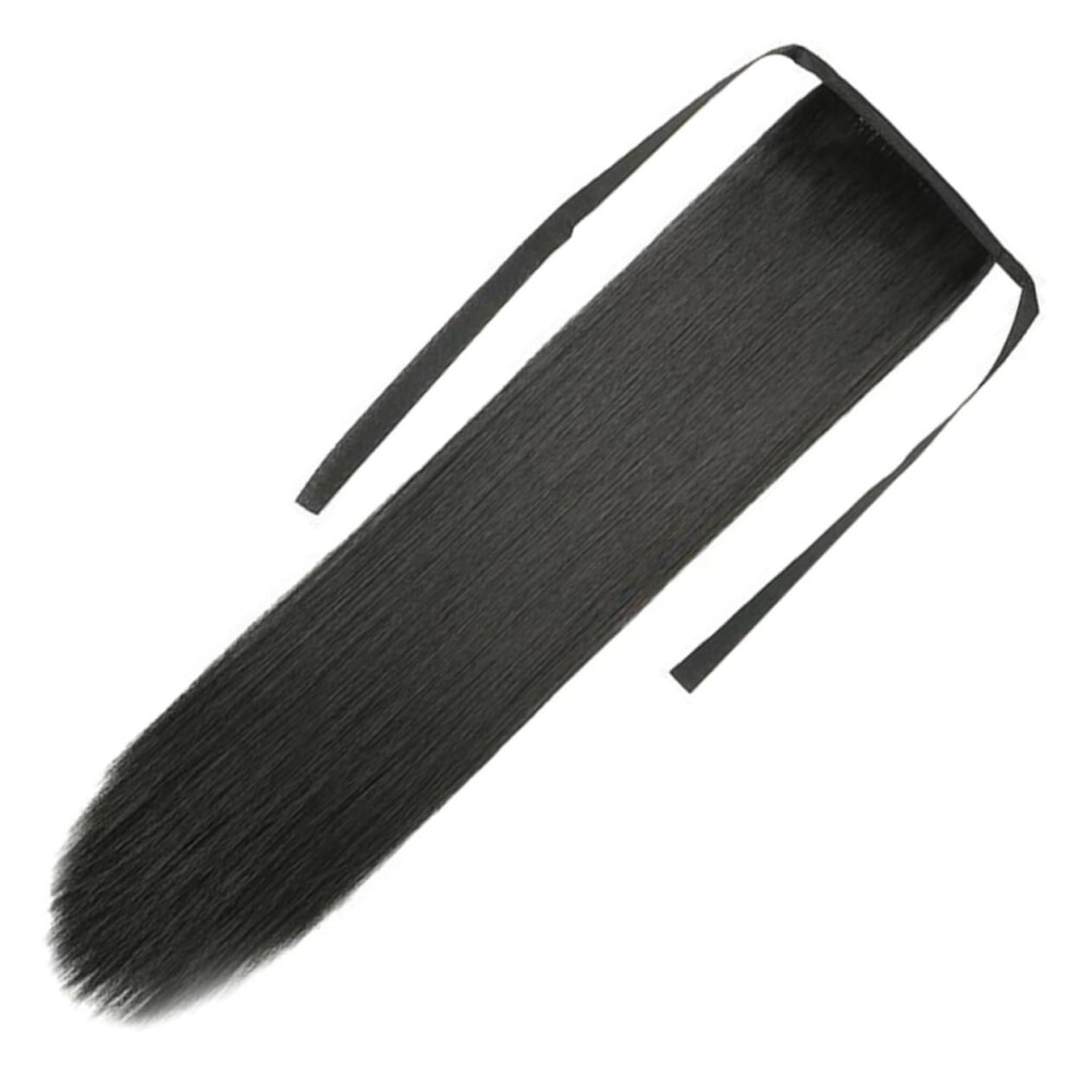 Unisex Straight Ponytail Extension Wrap Around Long Ponytail Hair Extension For Women And Girls Natural Chic Look