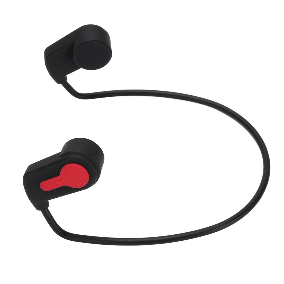 Waterproof Bluetooth 5.0 Bone Conduction Swimming Headphones 16G Black/Red 7891364296306
