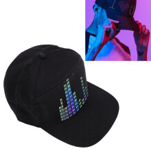 Unisex Baseballkappe Bluetooth App Programmierbare LED-Nachrichtenanzeige mit Scroll-Funktion Hut