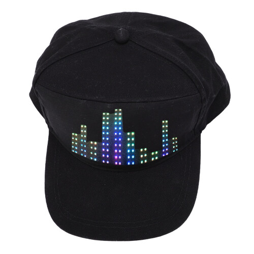 Unisex Baseballkappe Bluetooth App Programmierbare LED-Nachrichtenanzeige mit Scroll-Funktion Hut 1