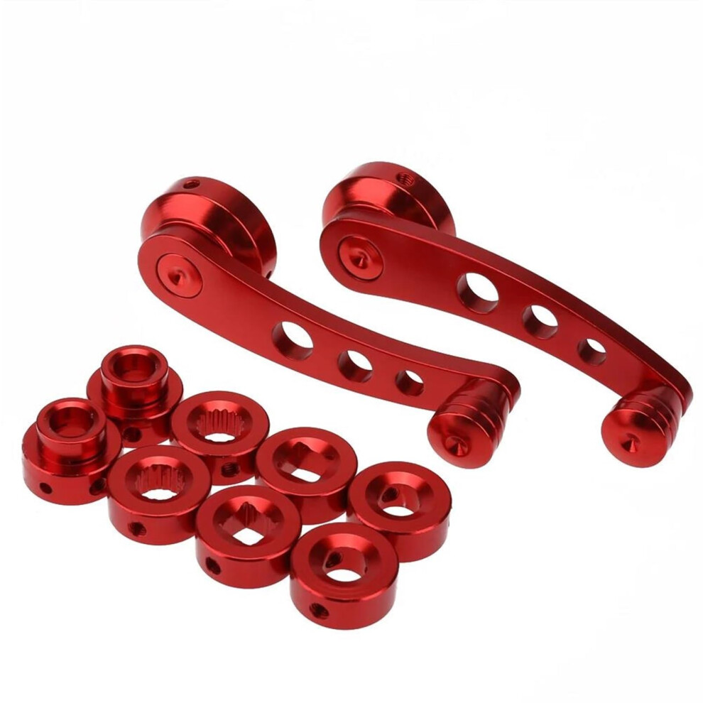 Car Window Levers Universal Manual Window Crank Handle Aluminum Alloy Replacement Winder Riser Compatible Cars Red 9067246083472