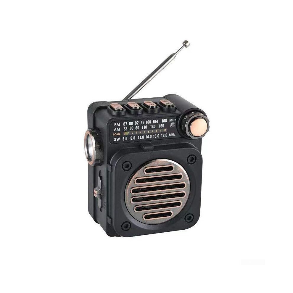 Portable Am Fm Radio Bluetooth Mini Radio With Led Flashlight, Music Player, Detachable Power Supply, Playback Options 9323874227894