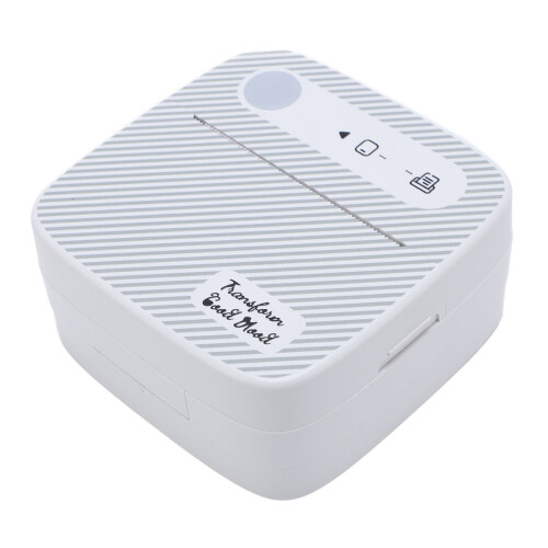 Mini Bluetooth Thermal Label Printer 57mm Portable Inkless White