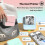 Portable Bluetooth Thermal Label Printer 203DPI 57x30mm Blue 12