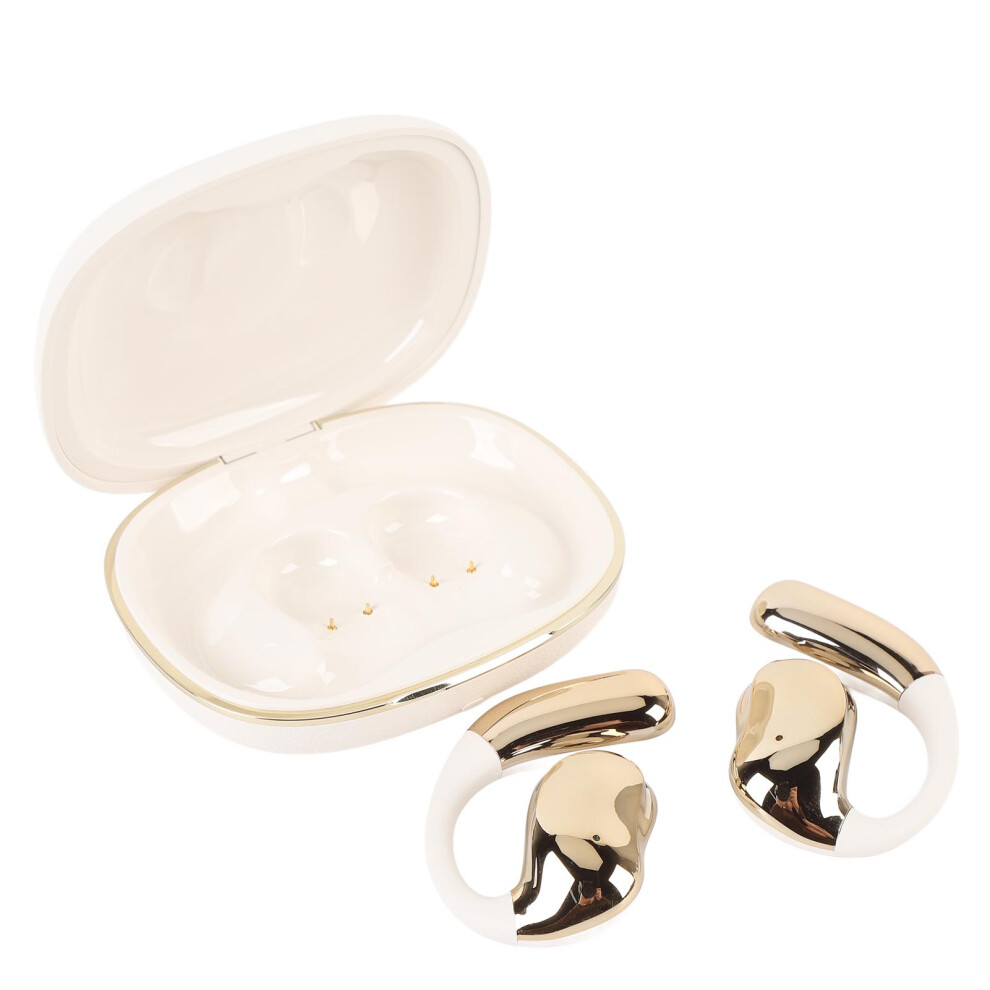Bluetooth 5.4 Translator Earbuds 140 Languages Touch Anc Noise Cancelation 600Mah + White/Gold 5031364296698