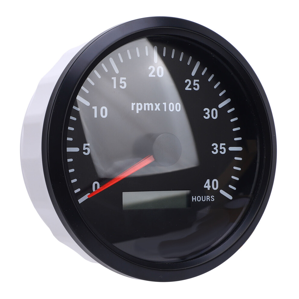 Bezel 110Mm 4 3/8In Tachometer 4000Rpm With Hour Meter 7 Color Backlight Black 4941364296066