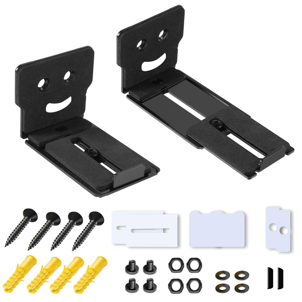 Speakers Slide Rails Heavyduty Metal Construction Adjustable Soundbar Mount Universal Av Equipment Sliding Home Theater 9105992460687