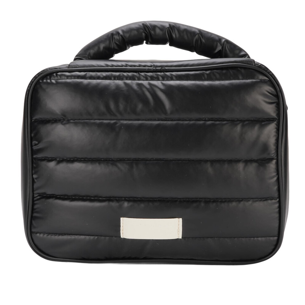 Large Capacity Rainproof Travel Makeup Bag - 24.5x19x9cm, 4.2L Black