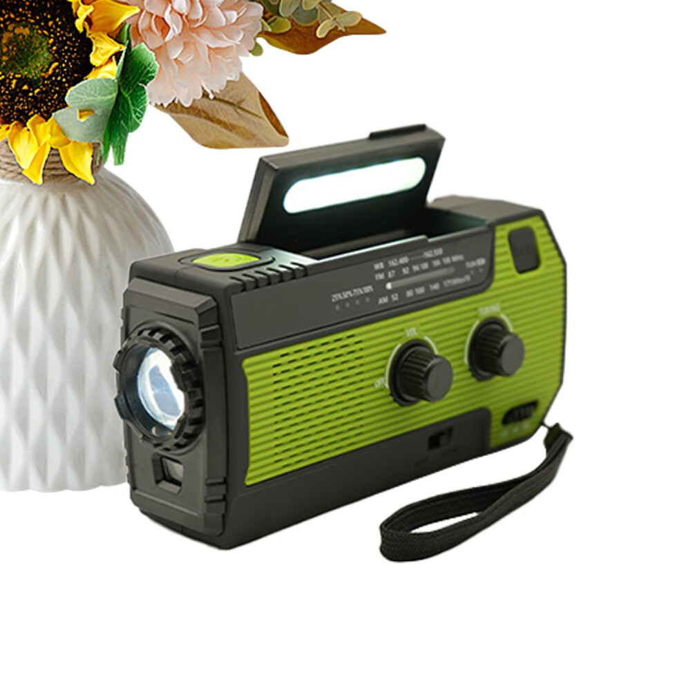 Portable Radio Solar Powered Emergency Radio With Built In Flashlight And Alert Speaker For Outdoor Emergencies 9067246083670