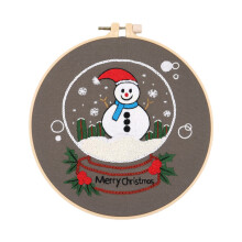 Kerstborduurstartpakket-Gelukkige sneeuwpop