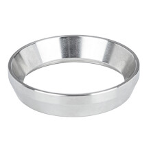 Anel dosador de café elegante em aço inoxidável de 51 mm, à prova de ferrugem e resistente à corrosão, reduz a sujeira e a dificuldade,
