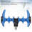 blauer kurzer Angelrutenhalter Ständer ABS/TPR 3
