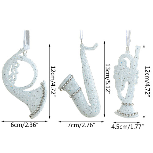 Pendentif de noël en plastique en forme d'instrument de-UN 2