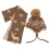 Bonnet flocon de neige, ensemble écharpe de cerf de noël,-Brun 1