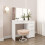 Birlea White Dressing Table with Mirror Birlea Ava 5 Drawer Vanity Desk Make Up 2