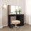 Birlea Black Dressing Table with Mirror Birlea Ava 5 Drawer Vanity Desk Make Up 2