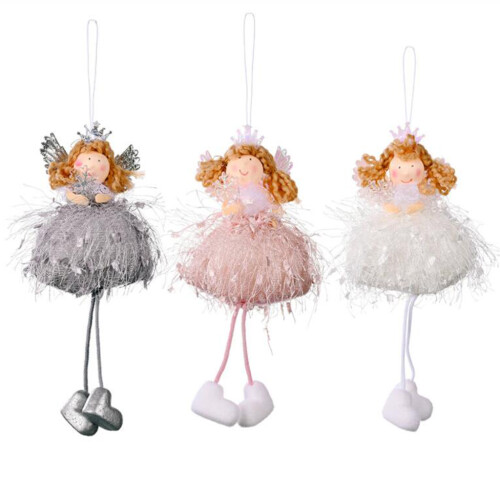 1/3pcs Kerstengel Ornament Kerstboom Opknoping Hanger-Grijs 1