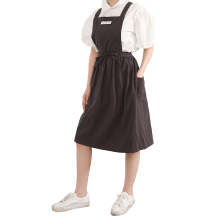 Schürzenkleid für Damen, verstellbare Taille, gekreuzte Träger am Rücken, Latzschürze mit 2 Taschen, japanische Vintage-Schürze zum Kochen,