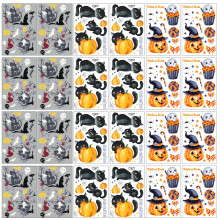 Halloween-kostymtillägg, unika designer, glittertatueringar för barn, enkla att applicera och ta bort, tillfälliga Halloween-tatueringar,