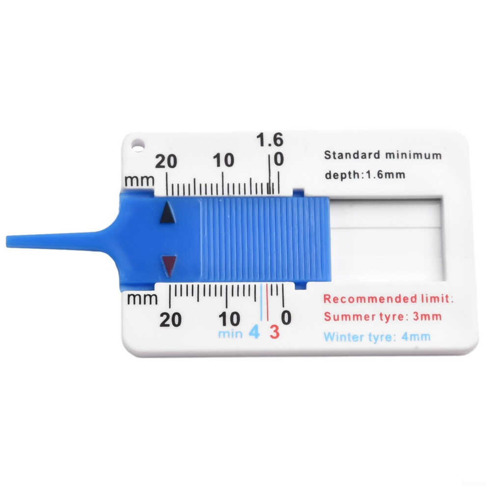 Plastic Tire Tread Depth Gauge 020Mm Vernier Caliper For Car Tire Measurement Summer And Winter Tire Limits 9323874228716