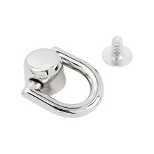 Gold Rotatable D Rings Stud Balls Head Buttons for DIY Leather Bags and Belts Silver