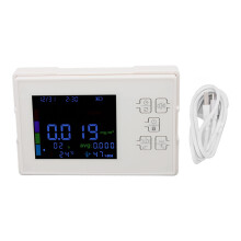 Realtime luchtkwaliteitsanalysator, multifunctionele monitor voor uitgebreide detectie van CO2, CO, HCHO, TVOC en meer, geavanceerde