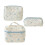 3Pcs Makeup Bag Set With Bows Decoration-Korean style bow blu 1