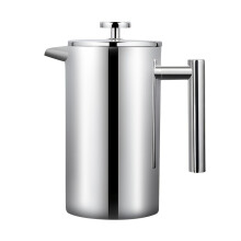 (1000ML) 1000ml Stainless Steel French Press Coffee Pot, Double Wall Metal Insulated Coffee Maker & Tea Brewer with Removable
