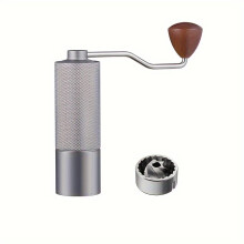 (Silvery) [Stainless Steel] Premium Stainless Steel Manual Coffee Grinder | Stainless Steel | Ergonomic Design, Durable & Easy to